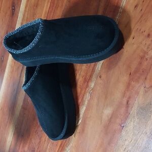 Black Slip On Mules